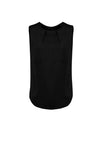 Estelle Womens Sleeveless Pleat Blouse