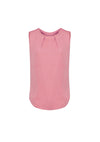 Estelle Womens Sleeveless Pleat Blouse