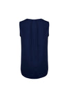Estelle Womens Sleeveless Pleat Blouse