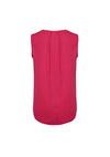 Estelle Womens Sleeveless Pleat Blouse