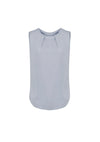 Estelle Womens Sleeveless Pleat Blouse