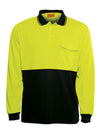 Hi Vis Unisex Long Sleeve Safety Polo With Pocket