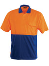 Hi Vis Unisex Short Sleeve Safety Polo With Pocket