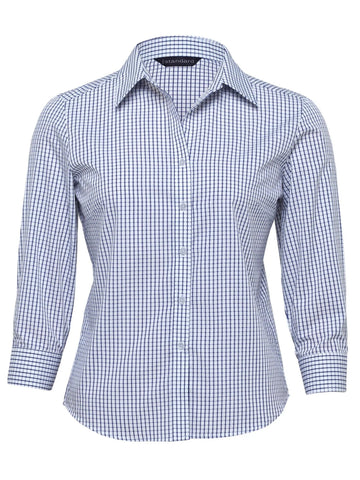 Womens Folio Check Shirt 3/4 Slv