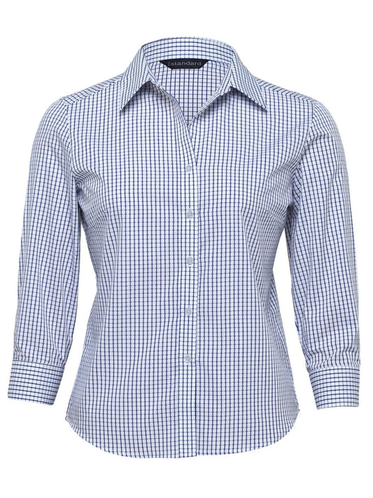 Womens Folio Check Shirt 3/4 Slv