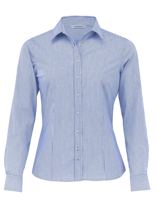 Womens Yale Stripe Blouse LSL