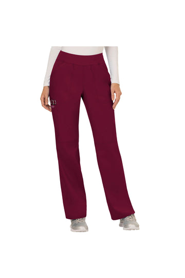 Women's Cherokee WW Revolution Straight Leg Pant - Wine