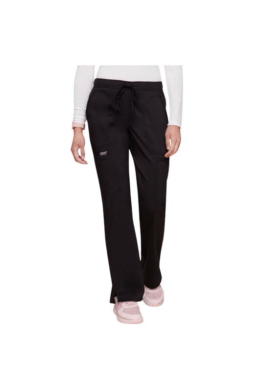Cherokee Tall Fit Women's WW Revolution Mid Rise Drawstring Cargo Pant