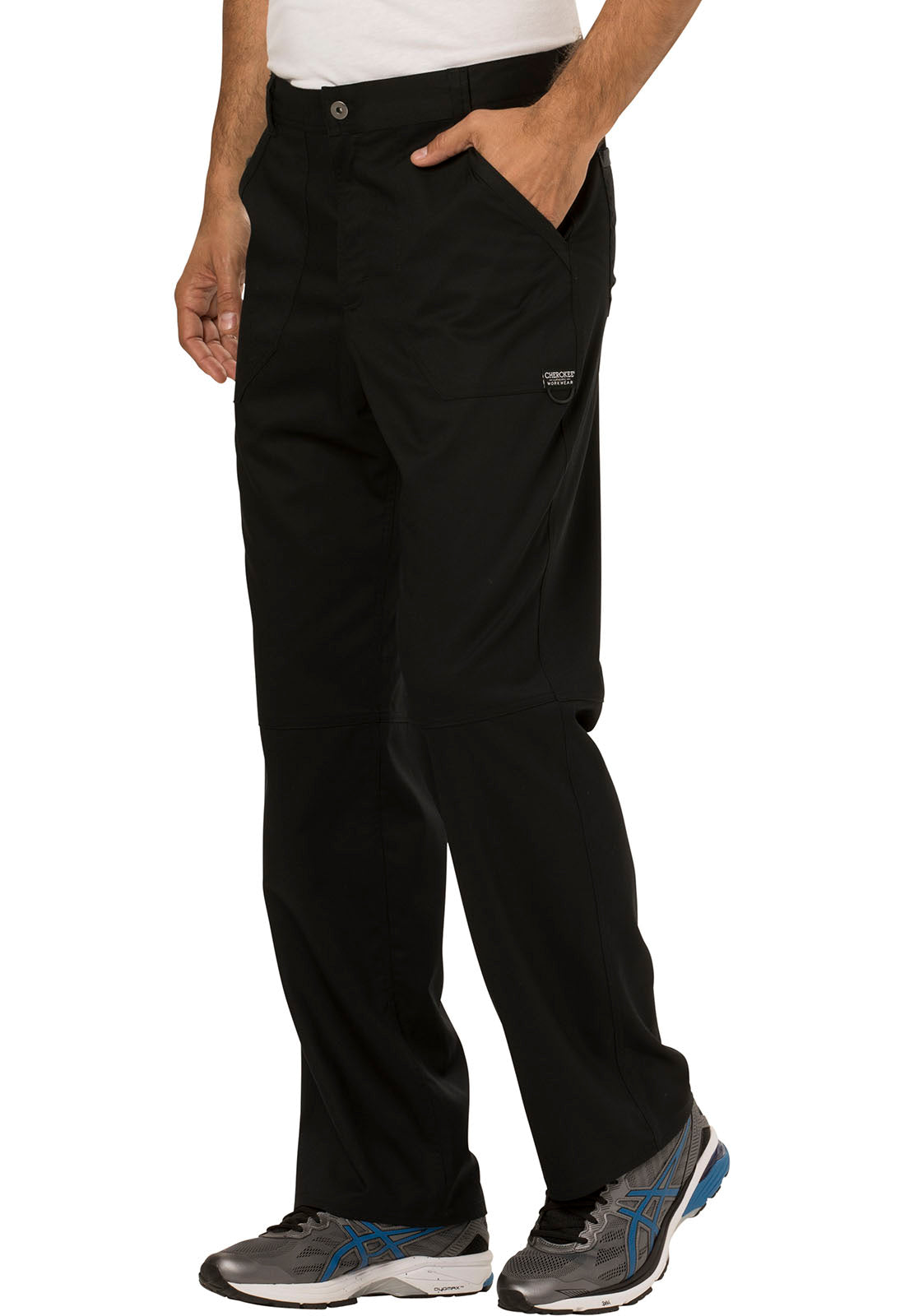 Cherokee Men's WW Revolution Fly Front Drawstring Cargo Pant - Black