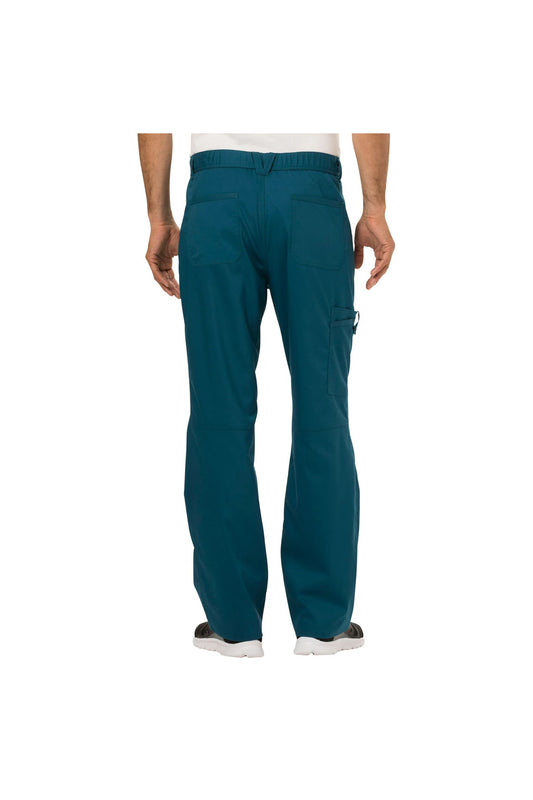 Cherokee Men's WW Revolution Fly Front Drawstring Cargo Pant - Caribbean Blue
