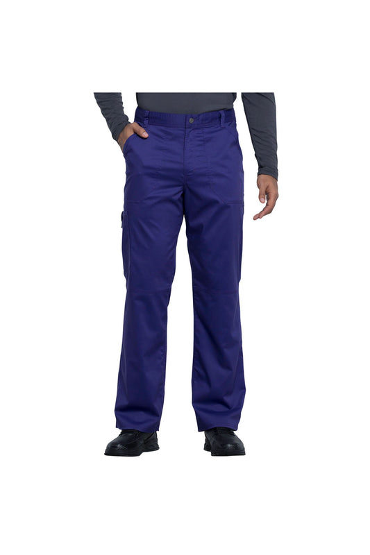 Cherokee Men's WW Revolution Fly Front Drawstring Cargo Pant - Grape