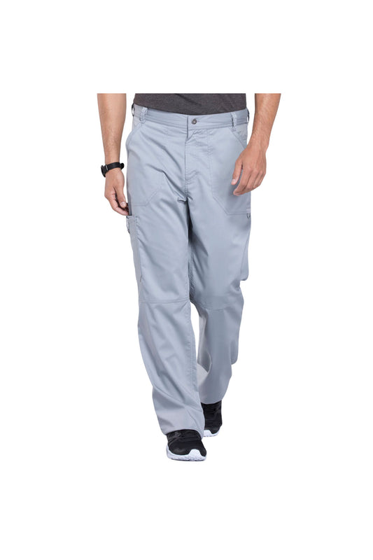 Cherokee Men's WW Revolution Fly Front Drawstring Cargo Pant - Grey