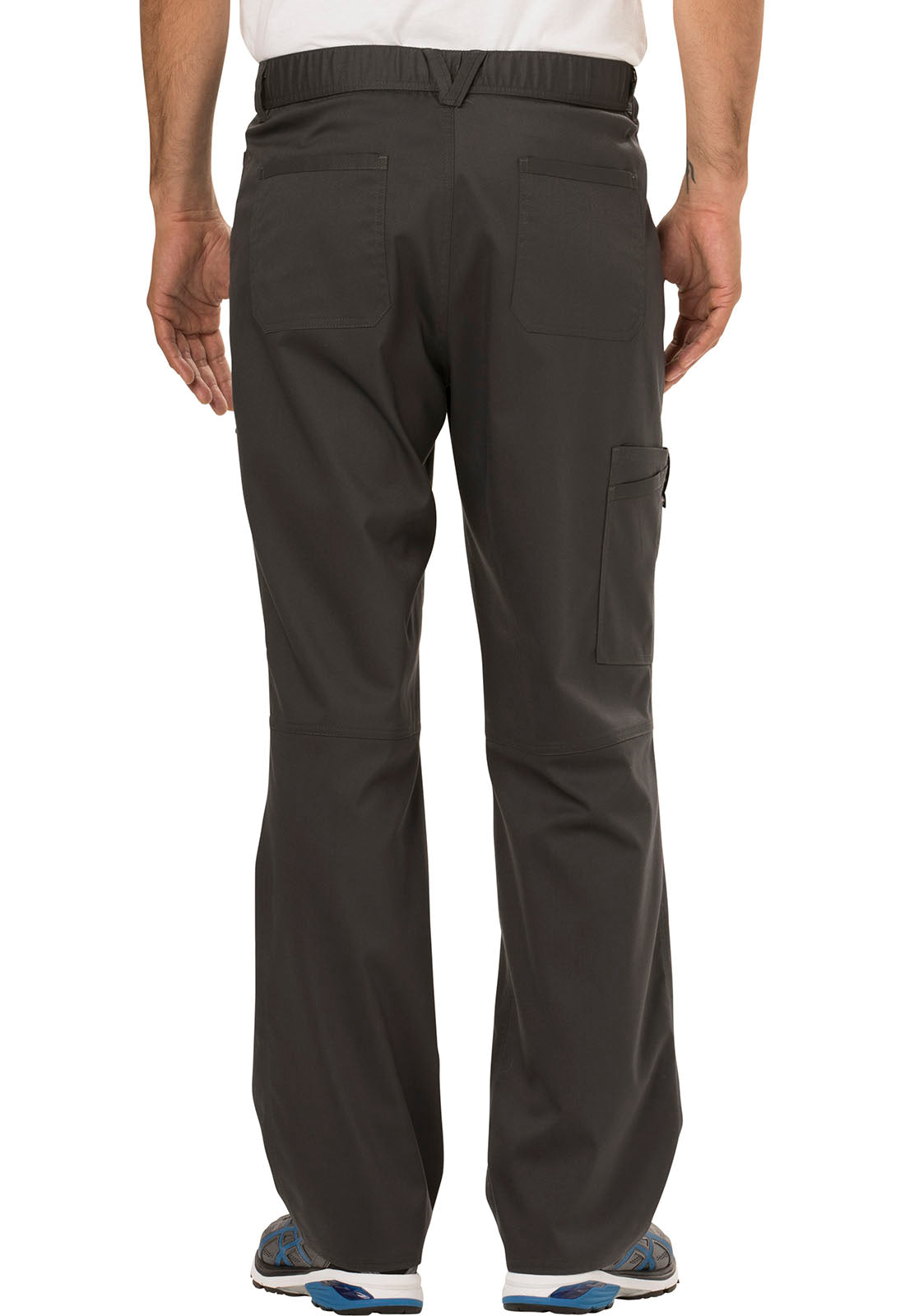 Cherokee Men's WW Revolution Fly Front Drawstring Cargo Pant - Pewter