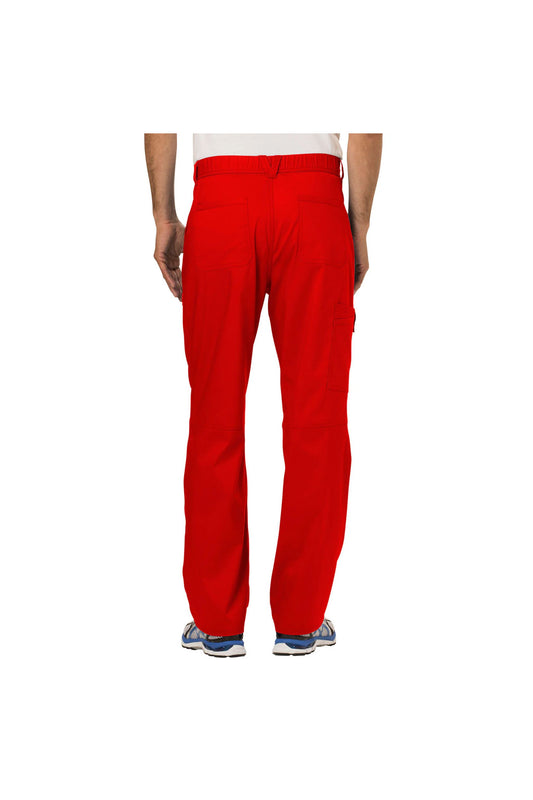Cherokee Men's WW Revolution Fly Front Drawstring Cargo Pant - Red