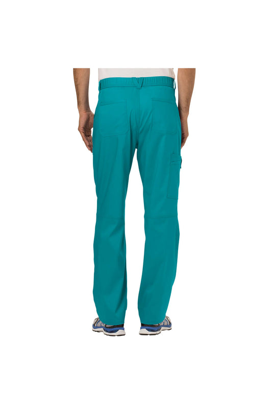 Cherokee Men's WW Revolution Fly Front Drawstring Cargo Pant - Teal Blue