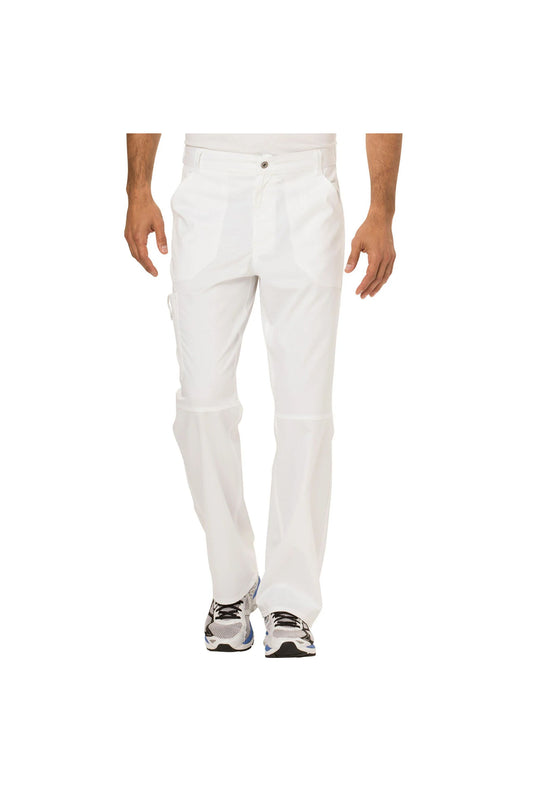 Cherokee Men's WW Revolution Fly Front Drawstring Cargo Pant - White