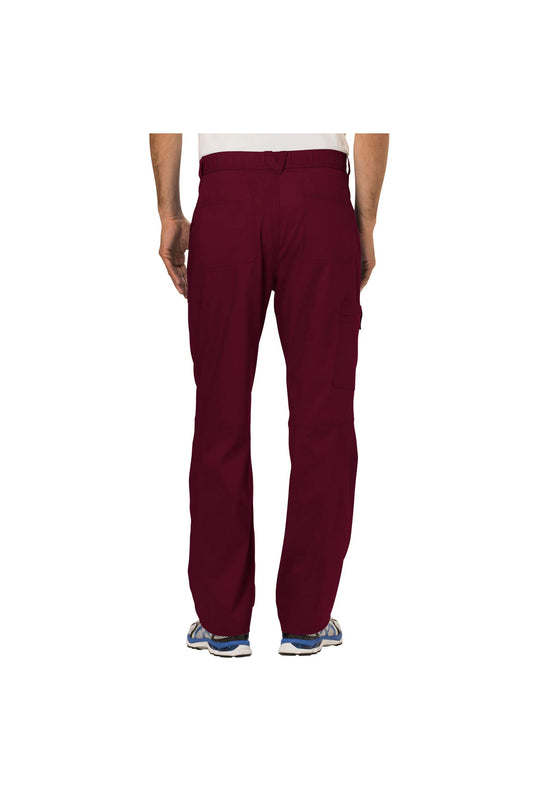 Cherokee Men's WW Revolution Fly Front Drawstring Cargo Pant - Wine
