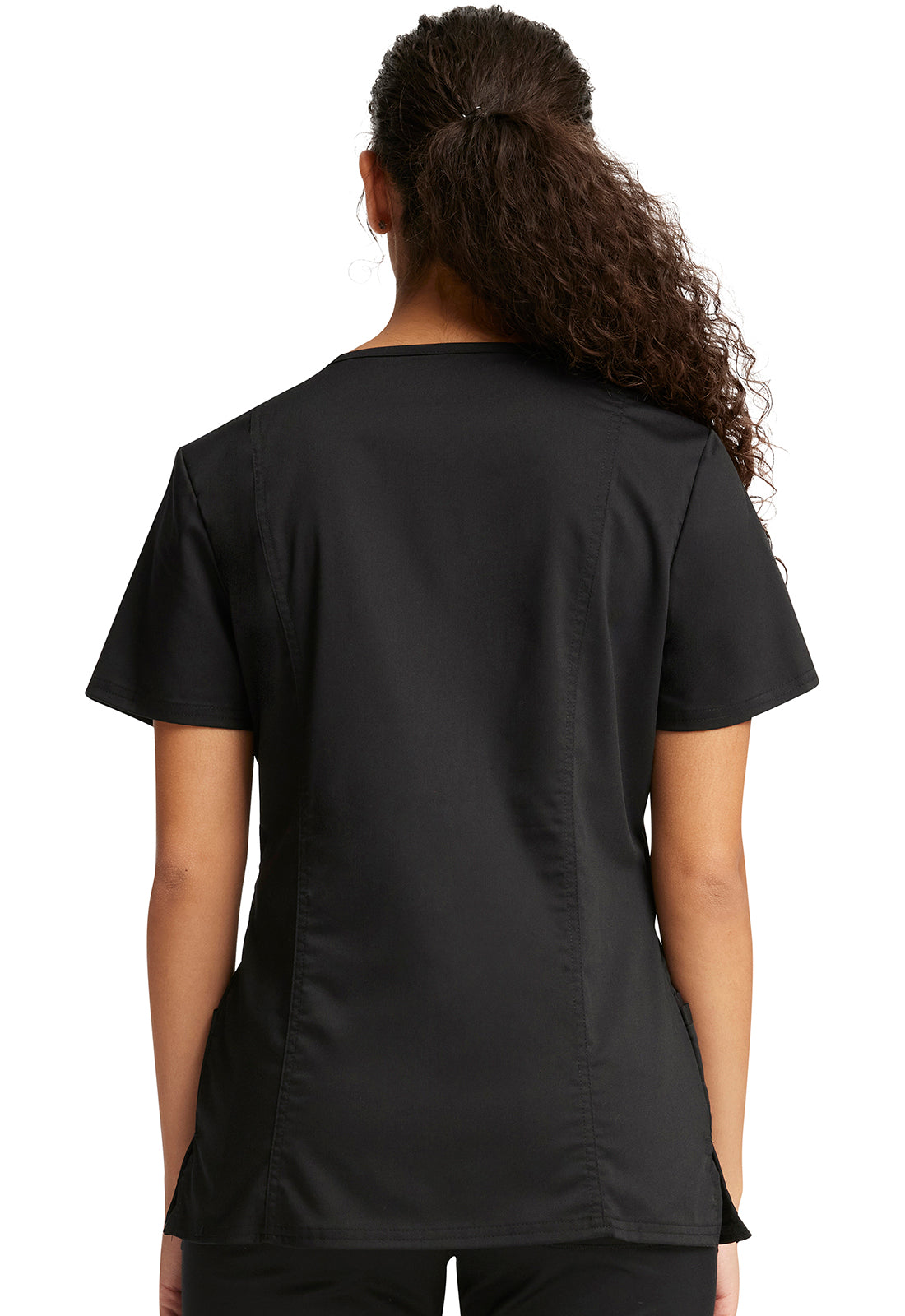 Cherokee Womens' WW Revolution Mock Wrap Top - Black