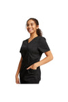 Cherokee Womens' WW Revolution Mock Wrap Top - Black