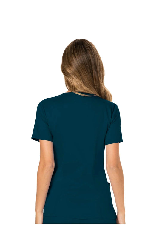 Cherokee Womens' WW Revolution Mock Wrap Top - Caribbean Blue
