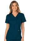 Cherokee Womens' WW Revolution Mock Wrap Top - Caribbean Blue