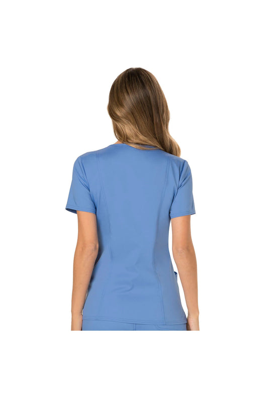 Cherokee Womens' WW Revolution Mock Wrap Top - Ciel