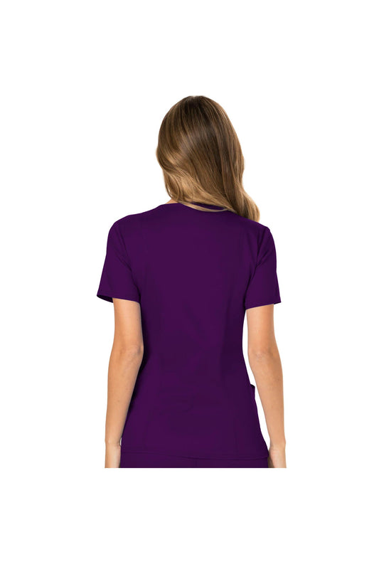 Cherokee Womens' WW Revolution Mock Wrap Top - Eggplant