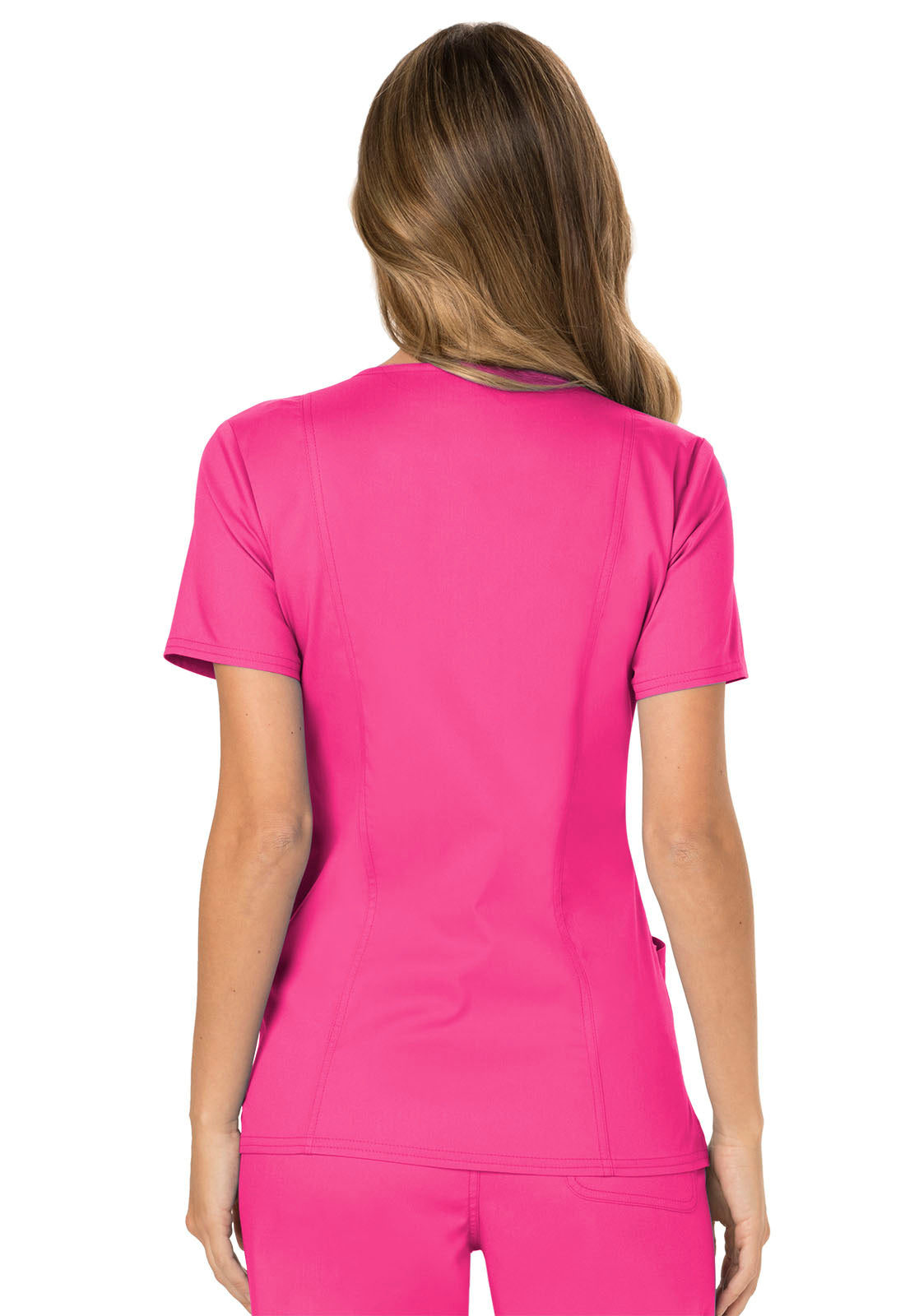 Cherokee Womens' WW Revolution Mock Wrap Top - Electric Pink