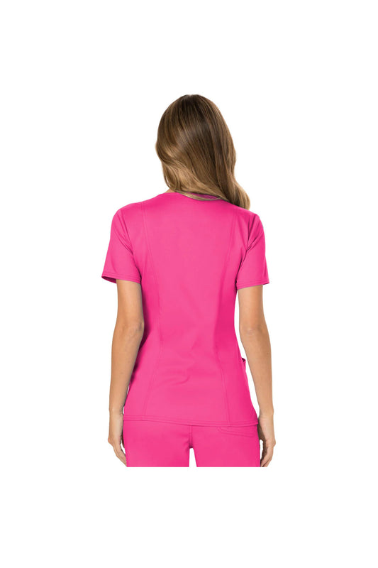 Cherokee Womens' WW Revolution Mock Wrap Top - Electric Pink