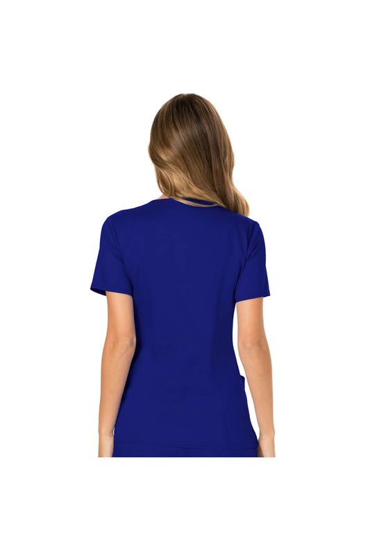 Cherokee Womens' WW Revolution Mock Wrap Top - Galaxy Blue