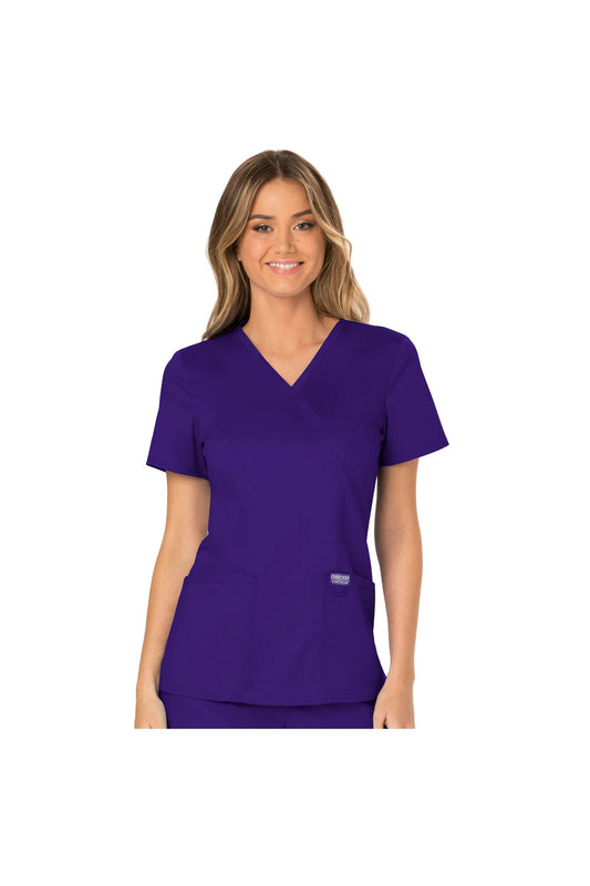Cherokee Womens' WW Revolution Mock Wrap Top - Grape