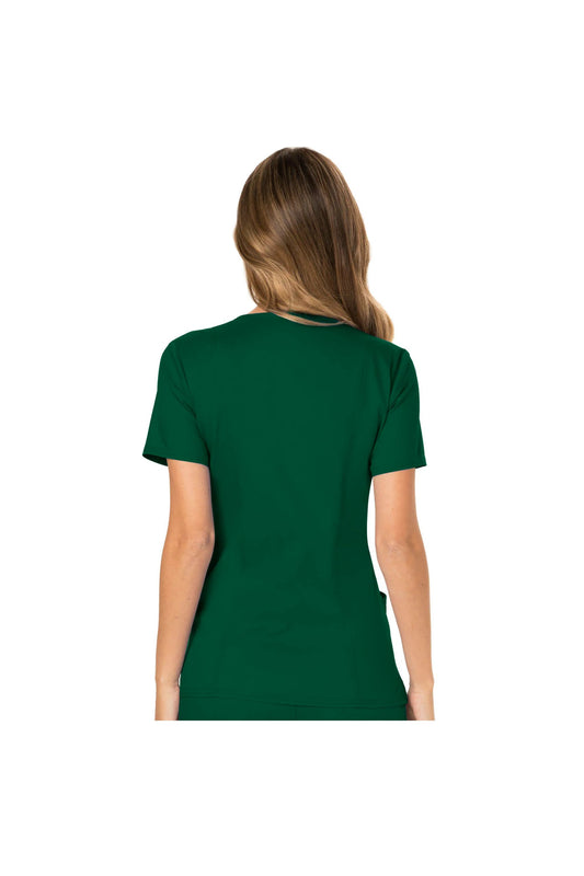 Cherokee Womens' WW Revolution Mock Wrap Top - Hunter Green