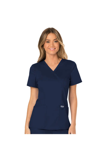 Cherokee Womens' WW Revolution Mock Wrap Top - Navy