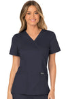 Cherokee Womens' WW Revolution Mock Wrap Top - Pewter
