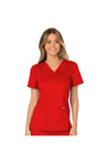 Cherokee Womens' WW Revolution Mock Wrap Top - Red