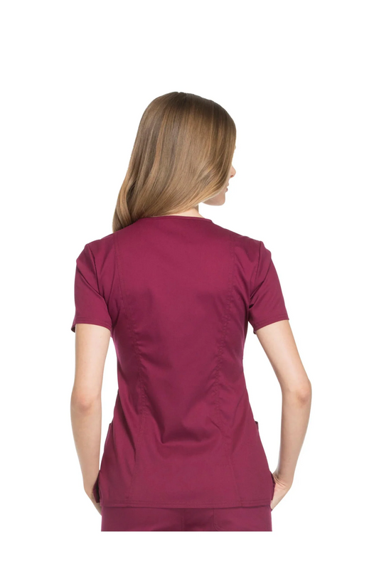 Cherokee Womens' WW Revolution Mock Wrap Top - Wine
