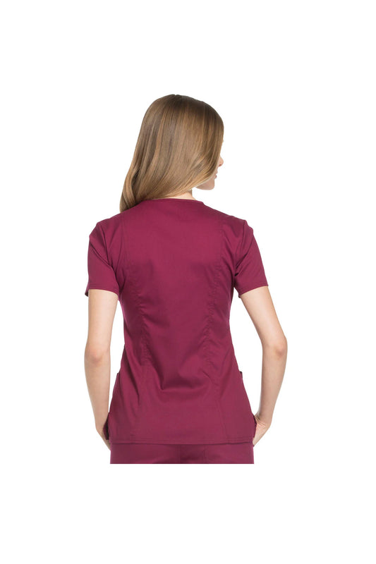 Cherokee Womens' WW Revolution Mock Wrap Top - Wine