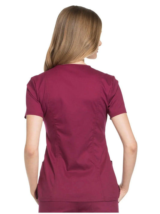 Cherokee Womens' WW Revolution Mock Wrap Top - Wine