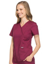 Cherokee Womens' WW Revolution Mock Wrap Top - Wine