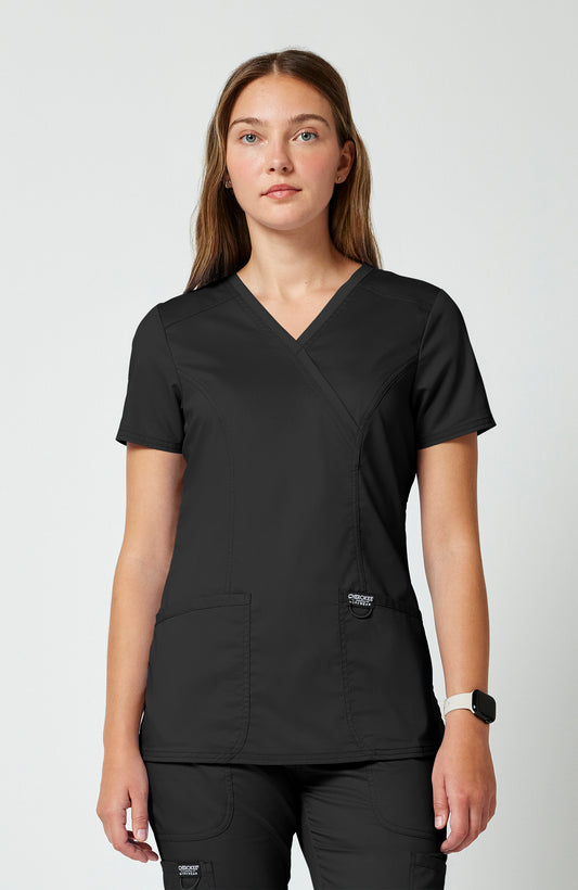 Cherokee Womens' WW Revolution Mock Wrap Top
