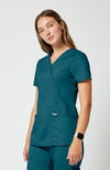 Cherokee Womens' WW Revolution Mock Wrap Top