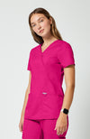 Cherokee Womens' WW Revolution Mock Wrap Top
