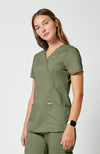 Cherokee Womens' WW Revolution Mock Wrap Top