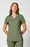 Cherokee Womens' WW Revolution Mock Wrap Top