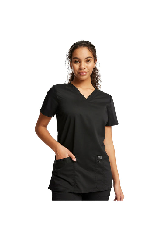 Cherokee Women's WW Revolution V-Neck Top - Black