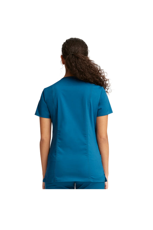 Cherokee Women's WW Revolution V-Neck Top - Caribbean Blue