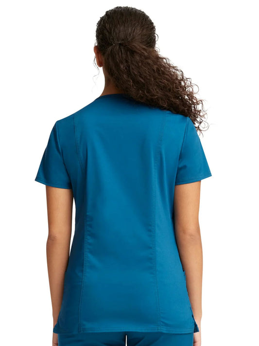 Cherokee Women's WW Revolution V-Neck Top - Caribbean Blue