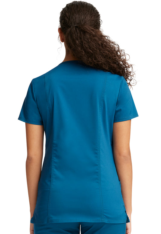 Cherokee Women's WW Revolution V-Neck Top - Caribbean Blue