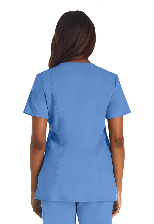 Cherokee Women's WW Revolution V-Neck Top - Ciel