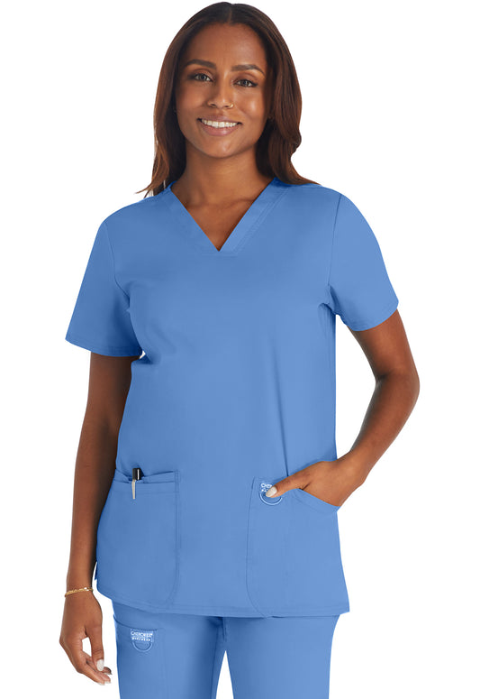 Cherokee Women's WW Revolution V-Neck Top - Ciel